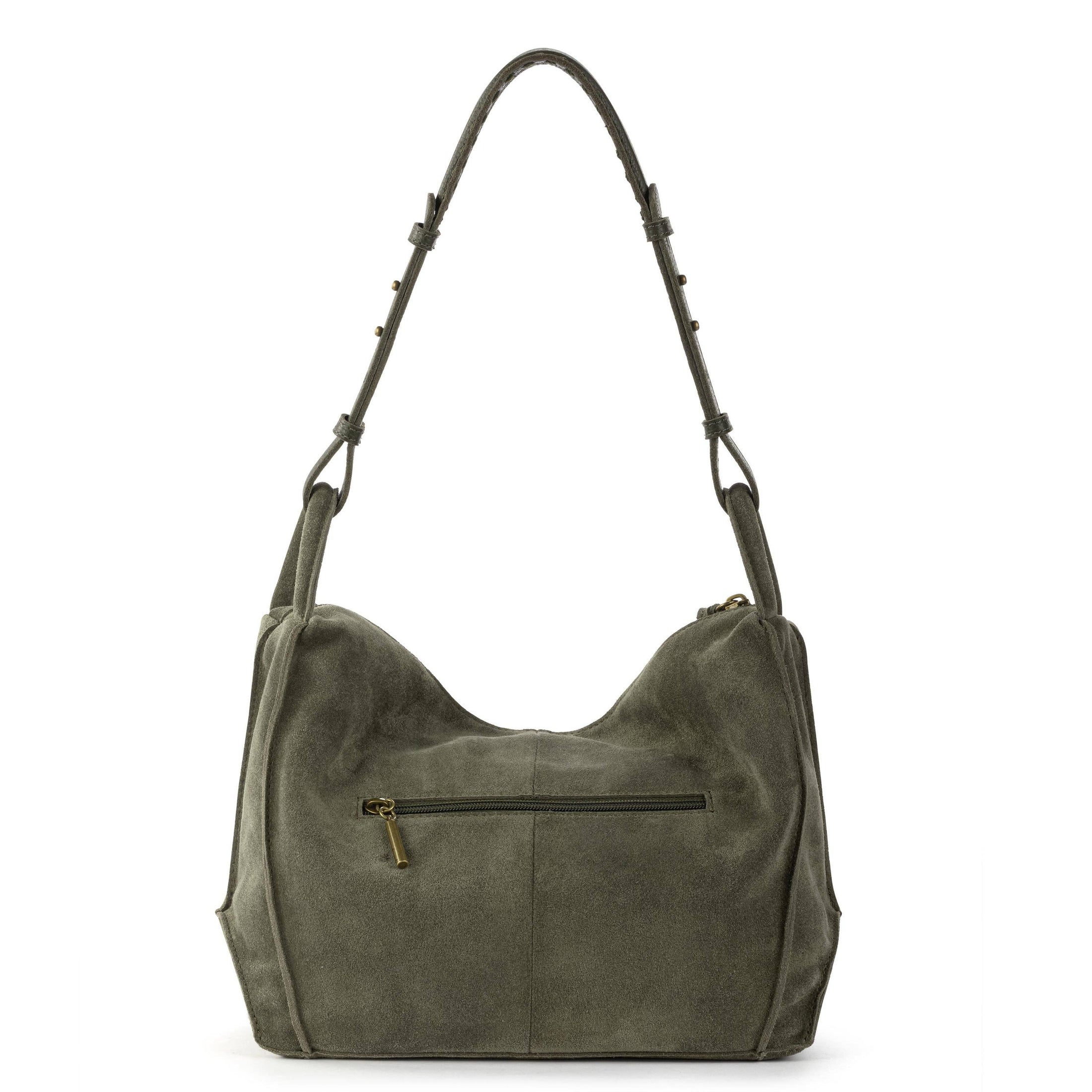 Los Feliz Hobo - Leather - Moss Suede