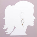Load image into Gallery viewer, Hand Forged Wire Loop Earring w Wire Wrapped Accent
