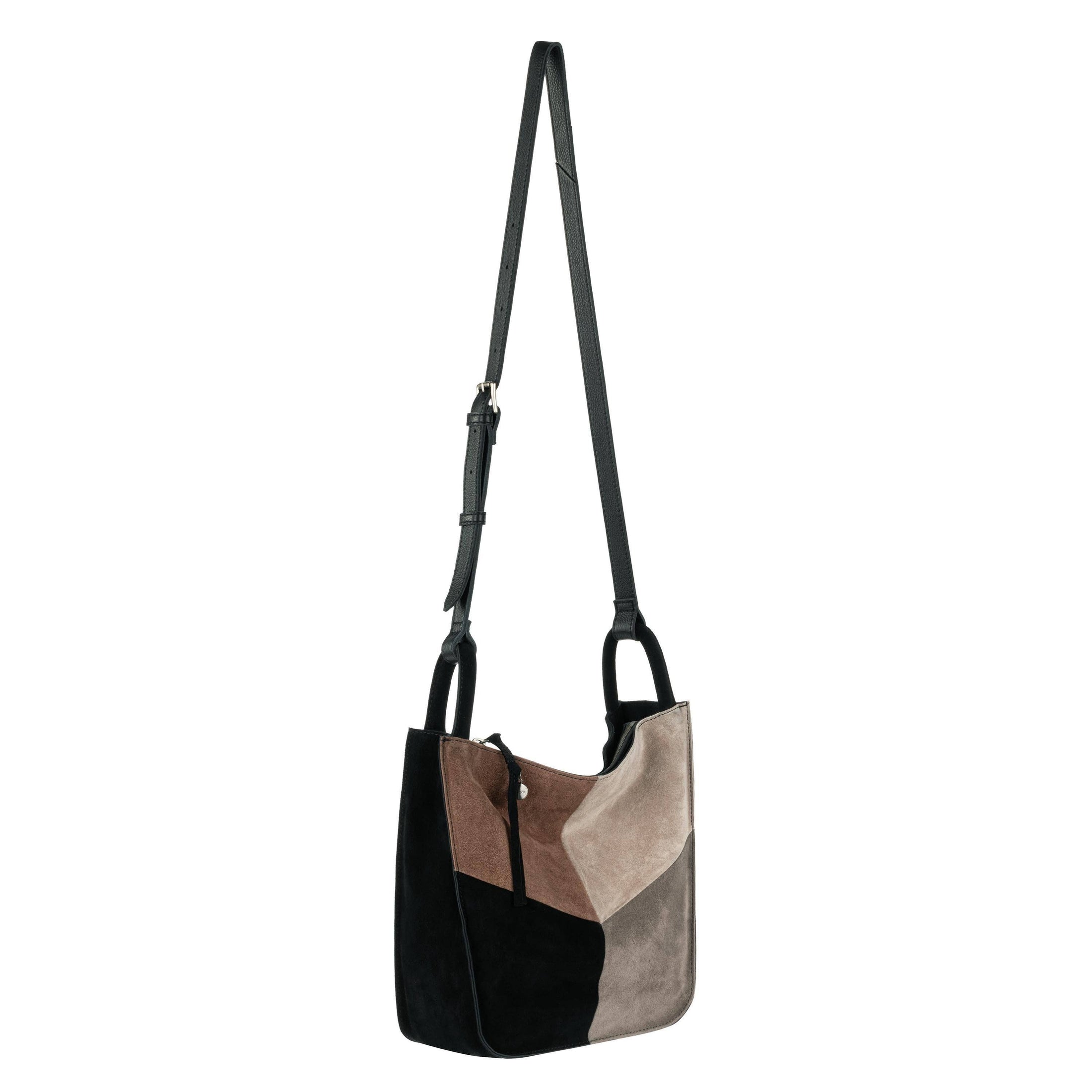 Los Feliz Crossbody - Leather - Neutral Suede Block