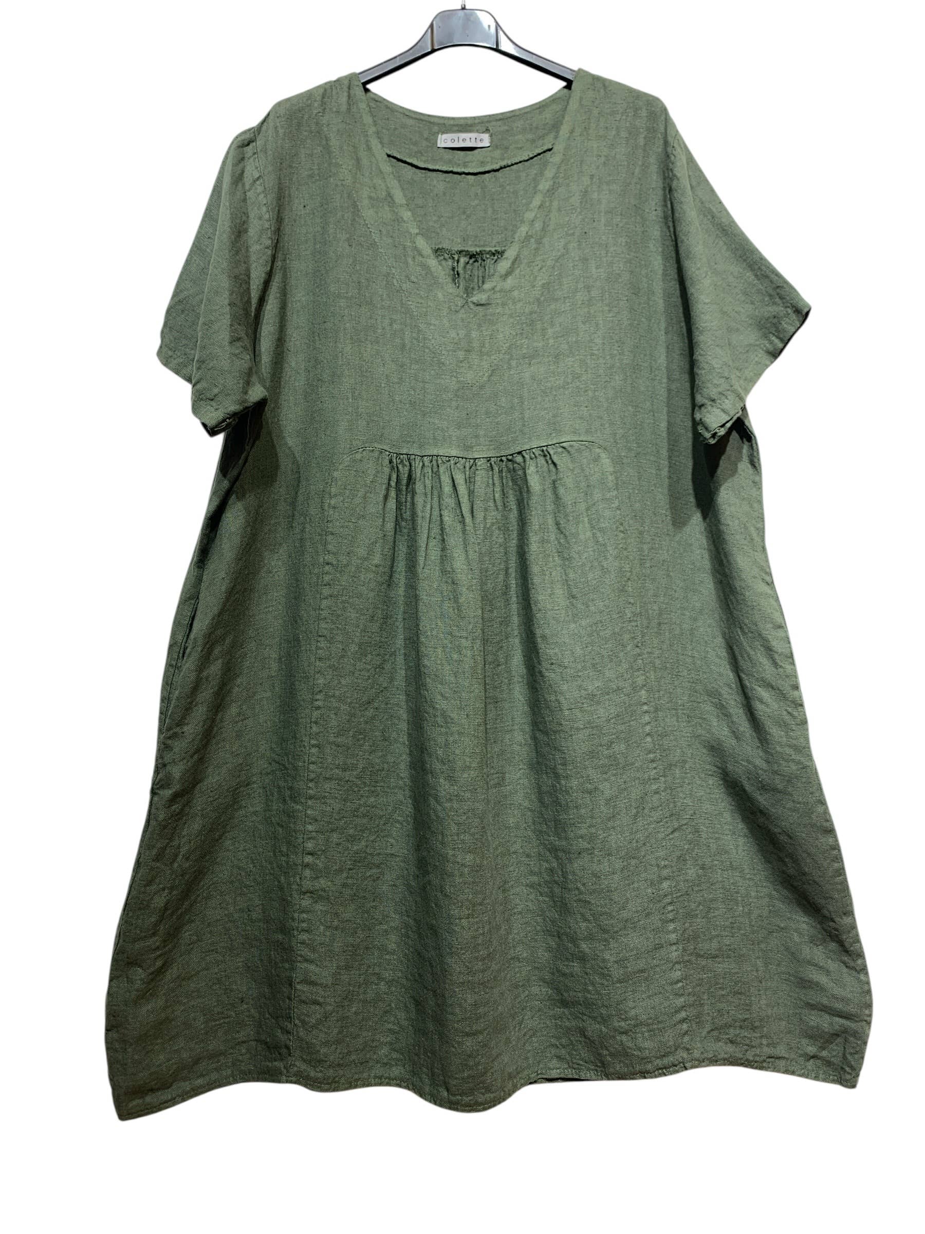 56462 THICK LINEN DRESS