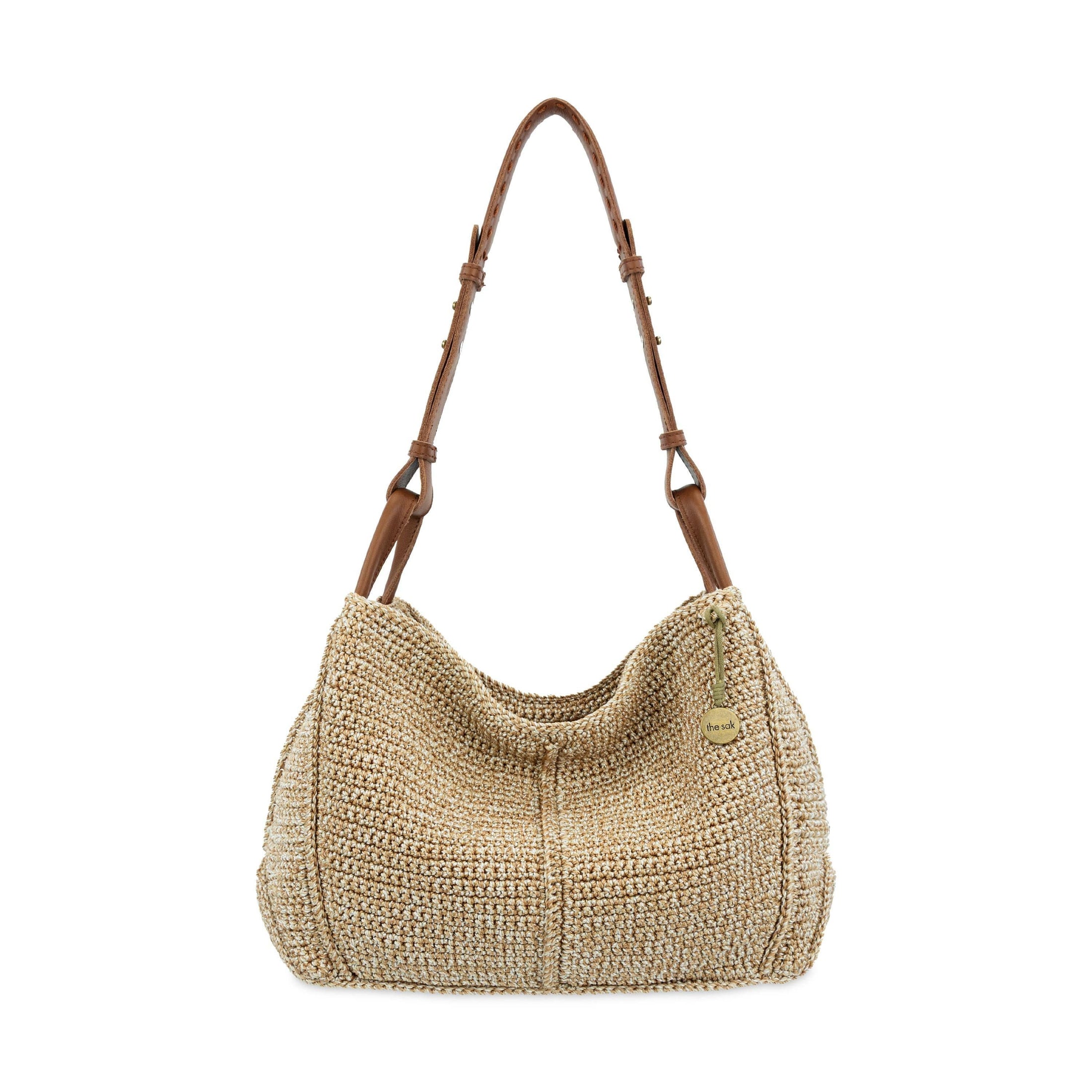 Los Feliz Hobo - Leather - Sand Sparkle Suede