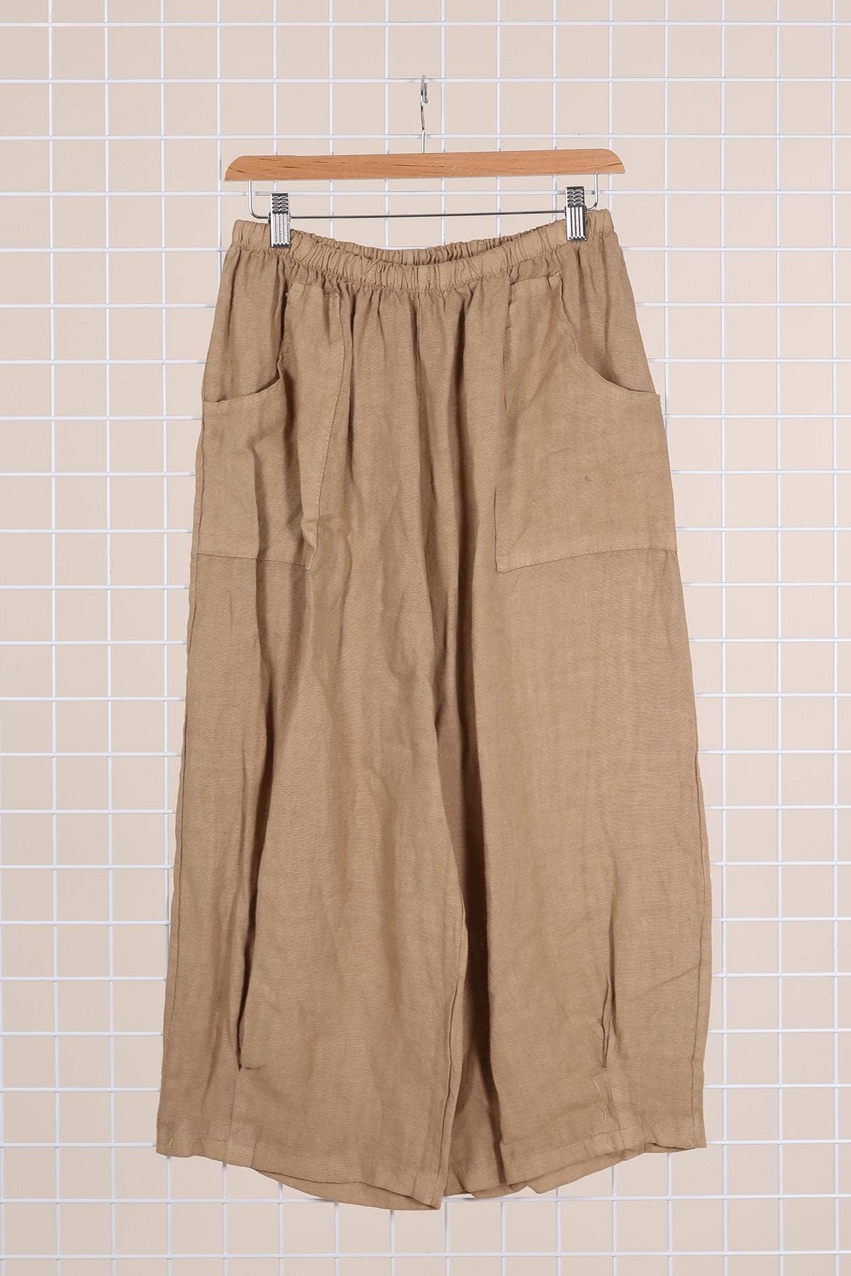 3536 PLUS SIZE TROUSER 100% LINEN