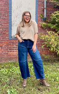 Load image into Gallery viewer, Dark Wash Barrel Jeans with Seams by Just Black Denim
