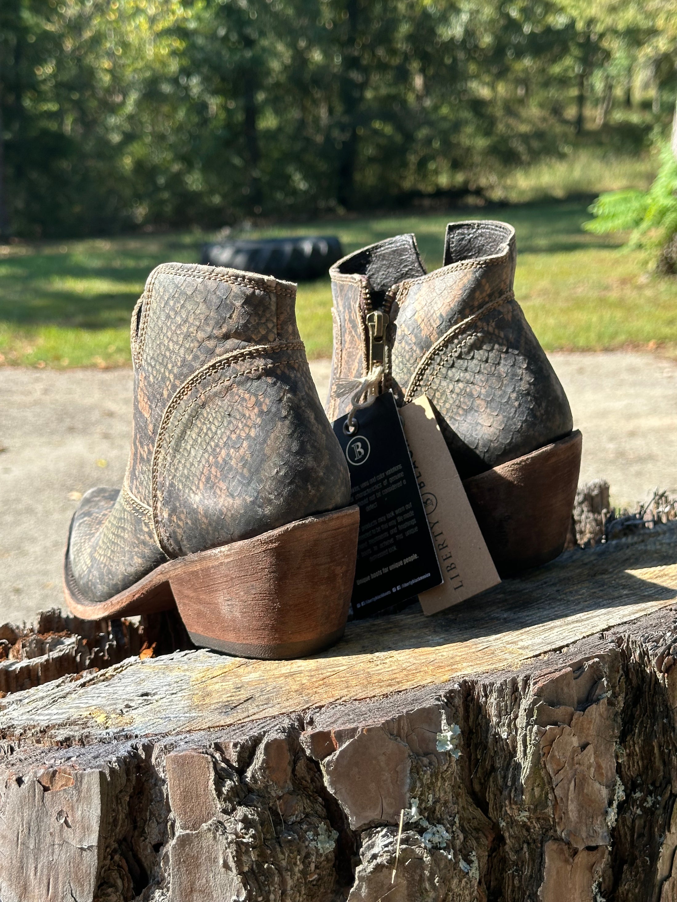 Liberty Black Boots - Python