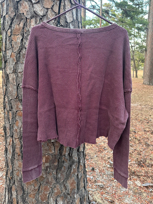 Waffle Knit Cotton Top