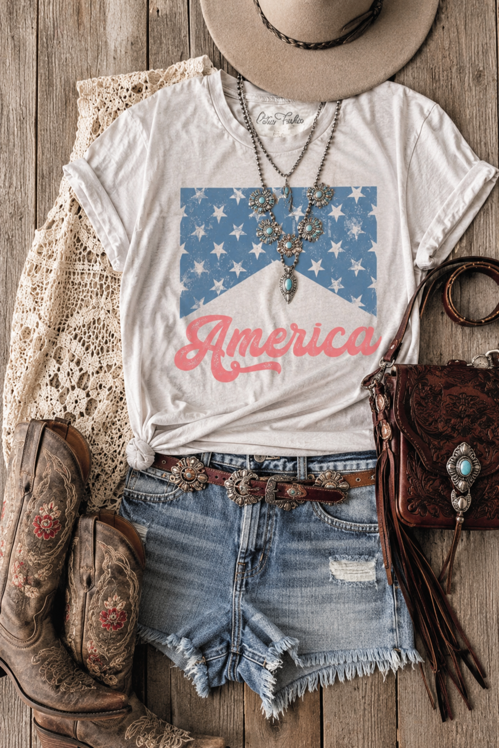 America Cotton Graphic Tee