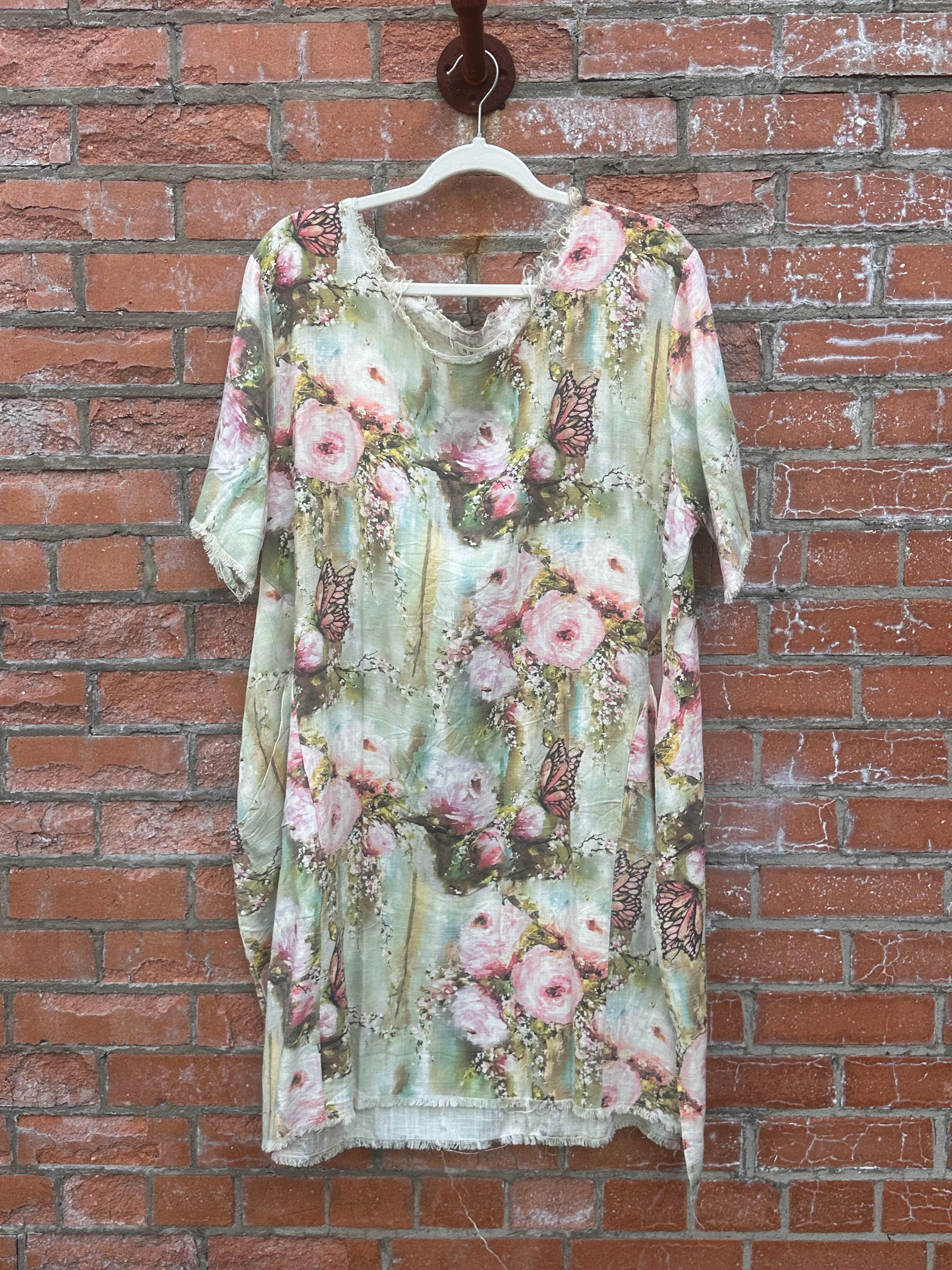 Butterfly Linen Shirt Dress by A Rare Bird