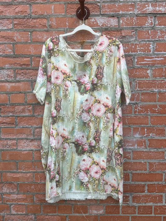 Butterfly Linen Shirt Dress by A Rare Bird