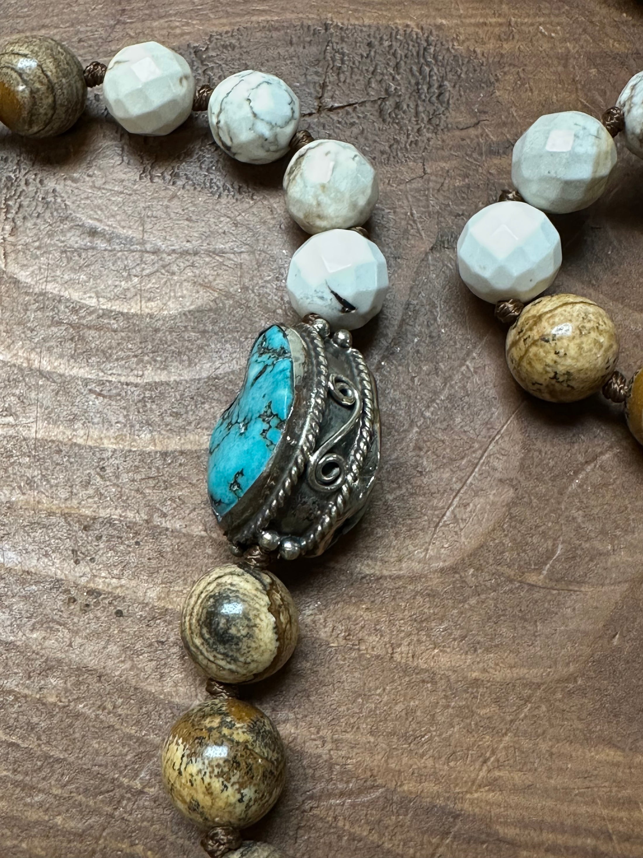 Hand-Carved Bone Horse Necklace with Turquoise Accents – Artisan Made in Nepal