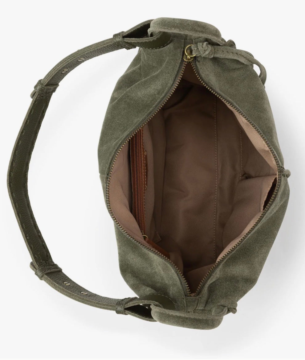 Los Feliz Hobo in Moss Suede - the Sak