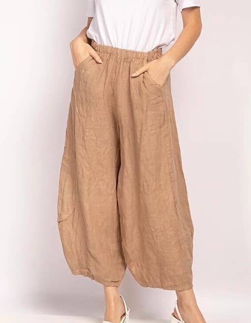 Linen Pants in Camel