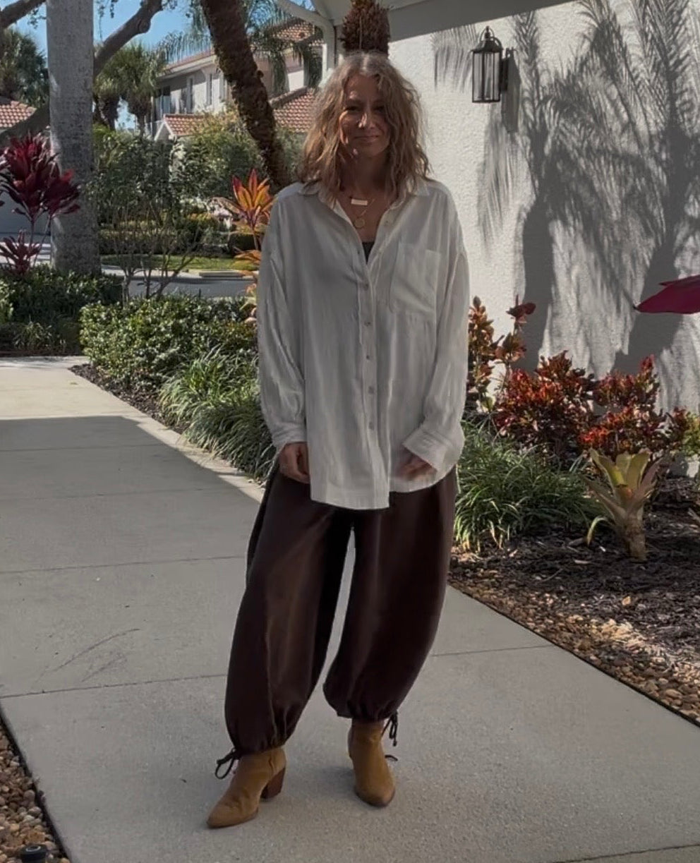 Balloons Pants in Chocolate & Ivy