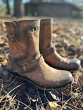 Load image into Gallery viewer, Liberty Black Distressed Leather Short Boot
