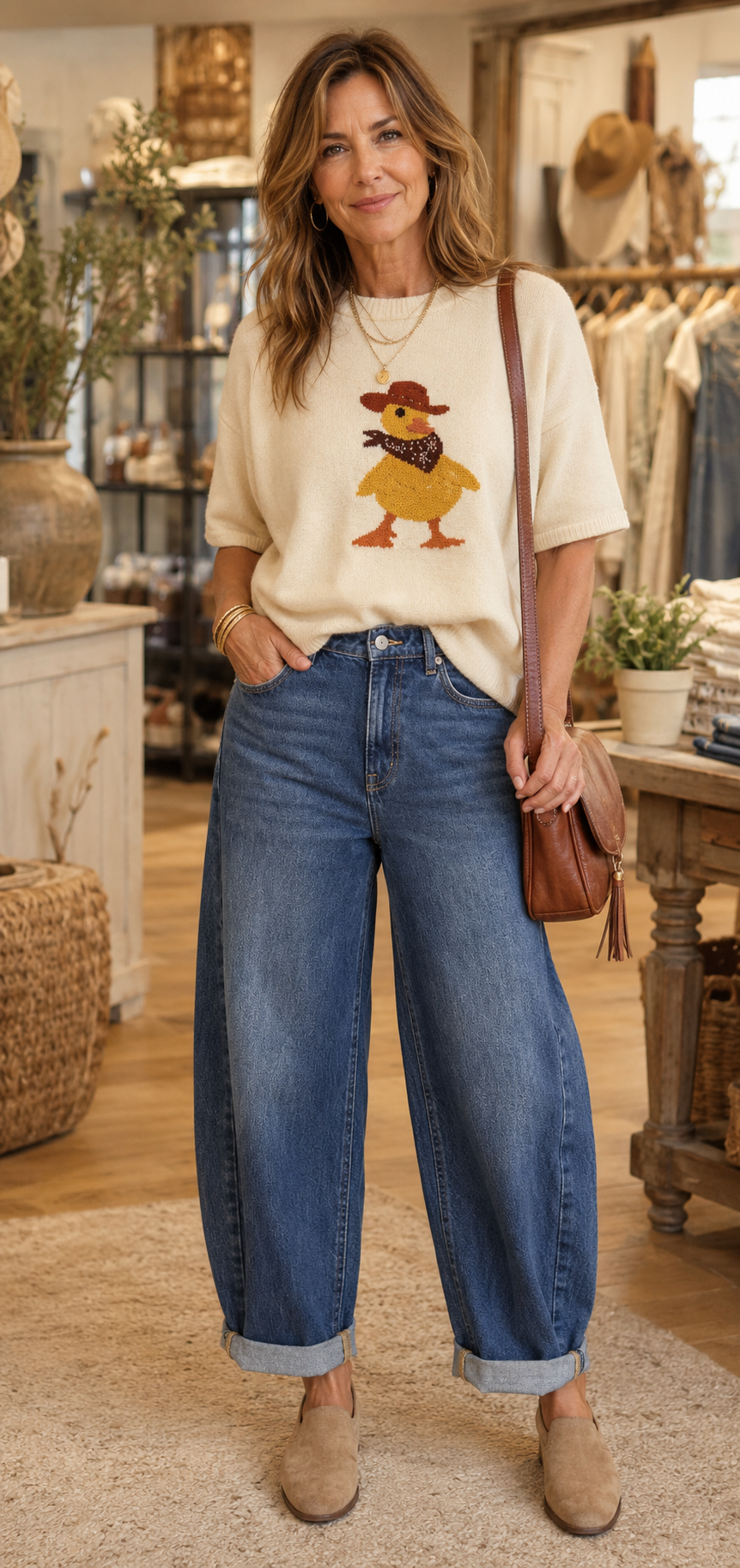 Cowboy Duck Sweater