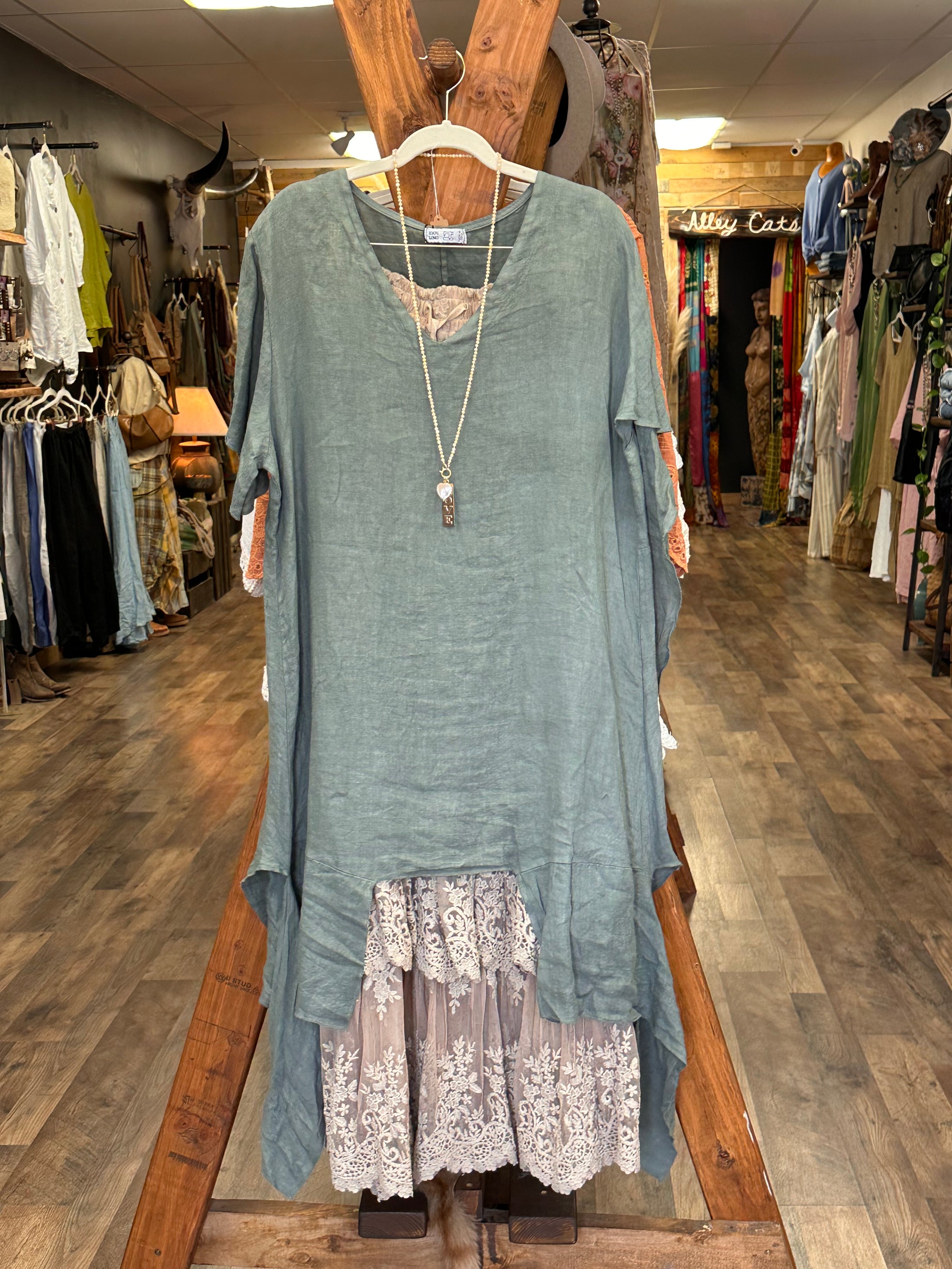 Jaded Gypsy Whispered Skies Lace Skirt - Oatmeal