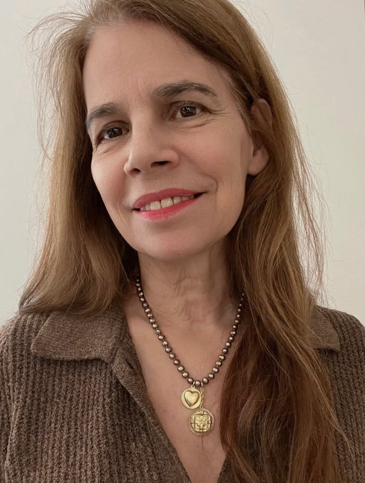 Lucie Necklace — Elegant Pearl & Silk Artisan Necklace