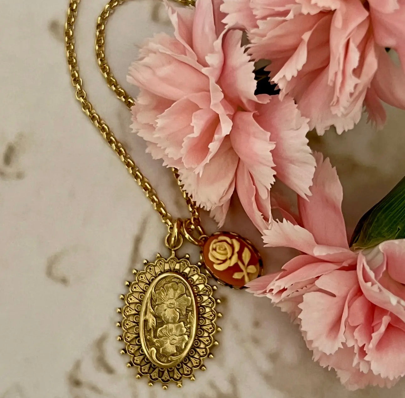 Rose Medallion Necklace