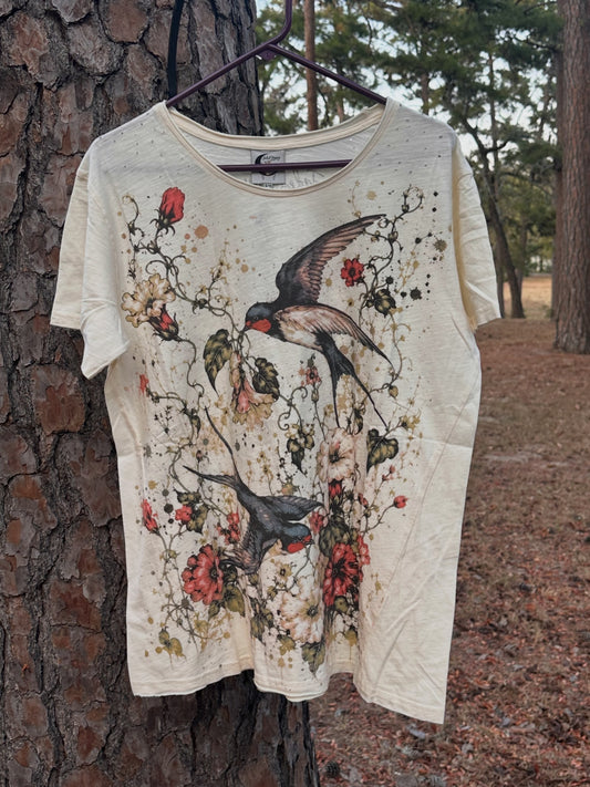 Moondance Tee in Garden Flight by Jaded Gypsy