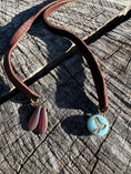 Load image into Gallery viewer, Hand Carved Horse Pendant Necklace- Turquoise & Leather
