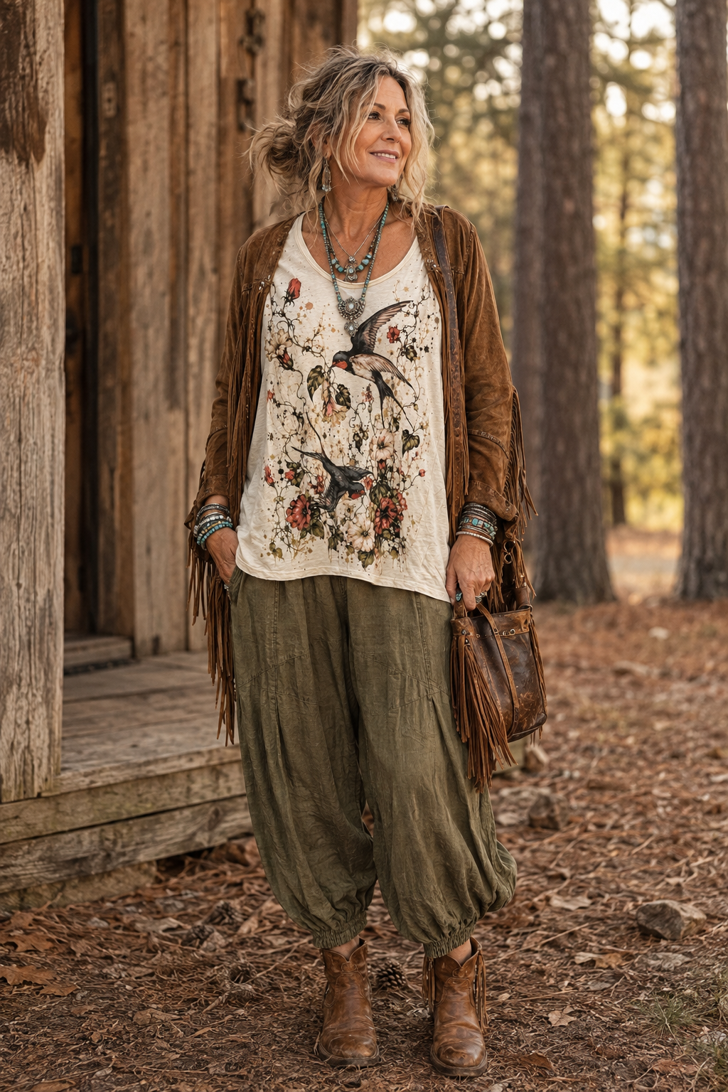 Moondance Tee in Garden Flight by Jaded Gypsy