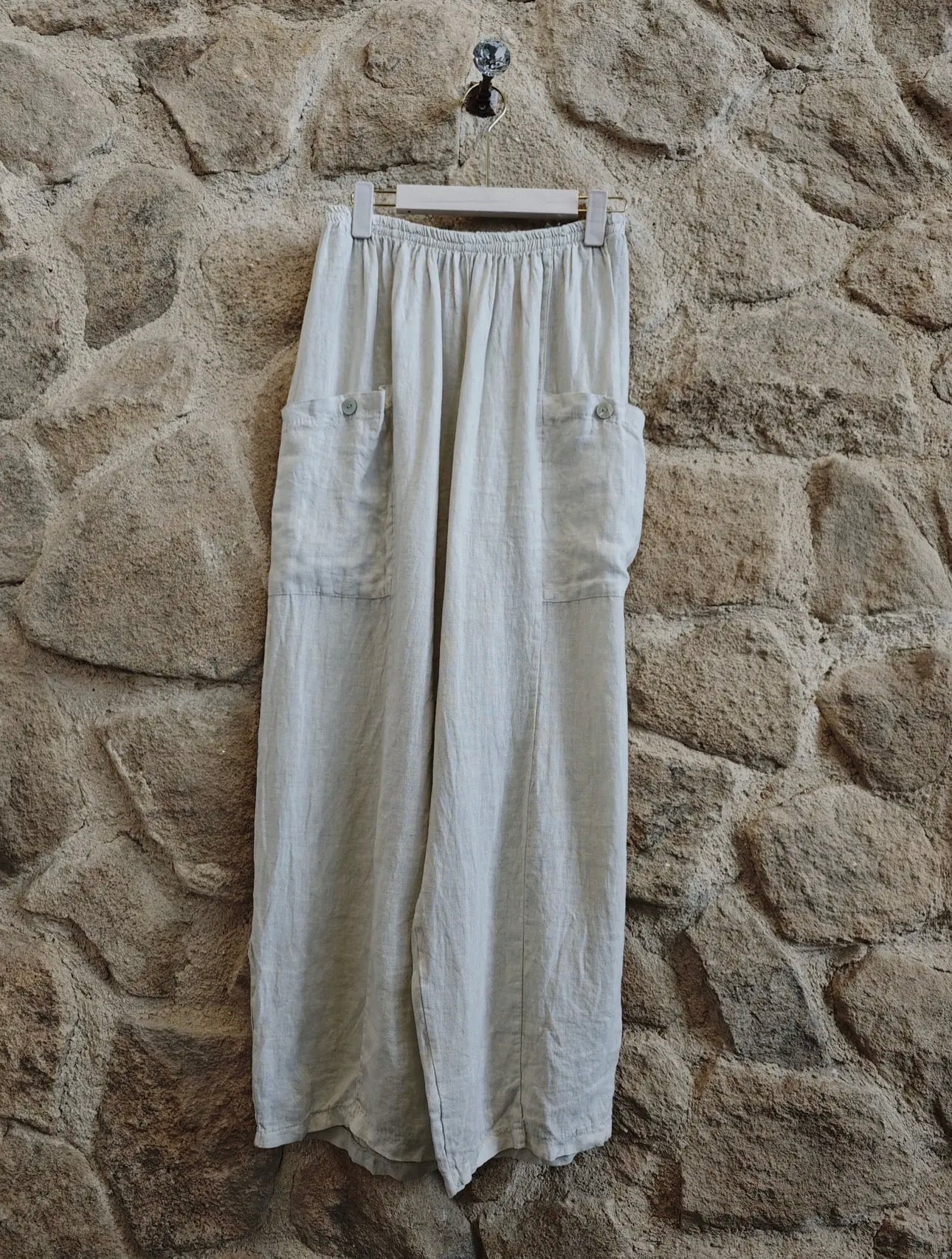 Linen Pants in Beige