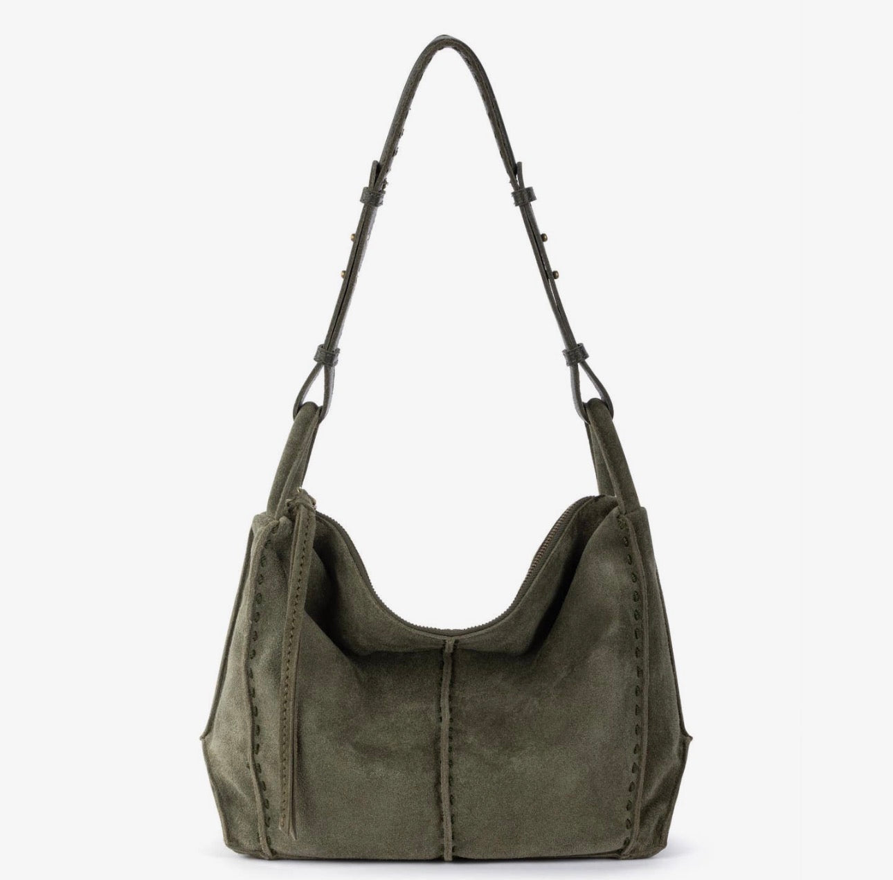 Los Feliz Hobo in Moss Suede - the Sak