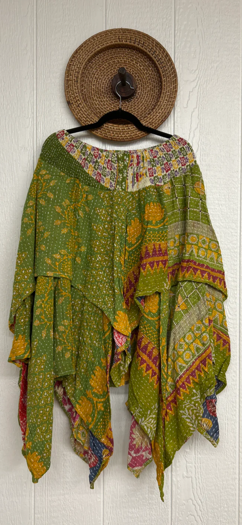 Colorful patterned pixie skirt
