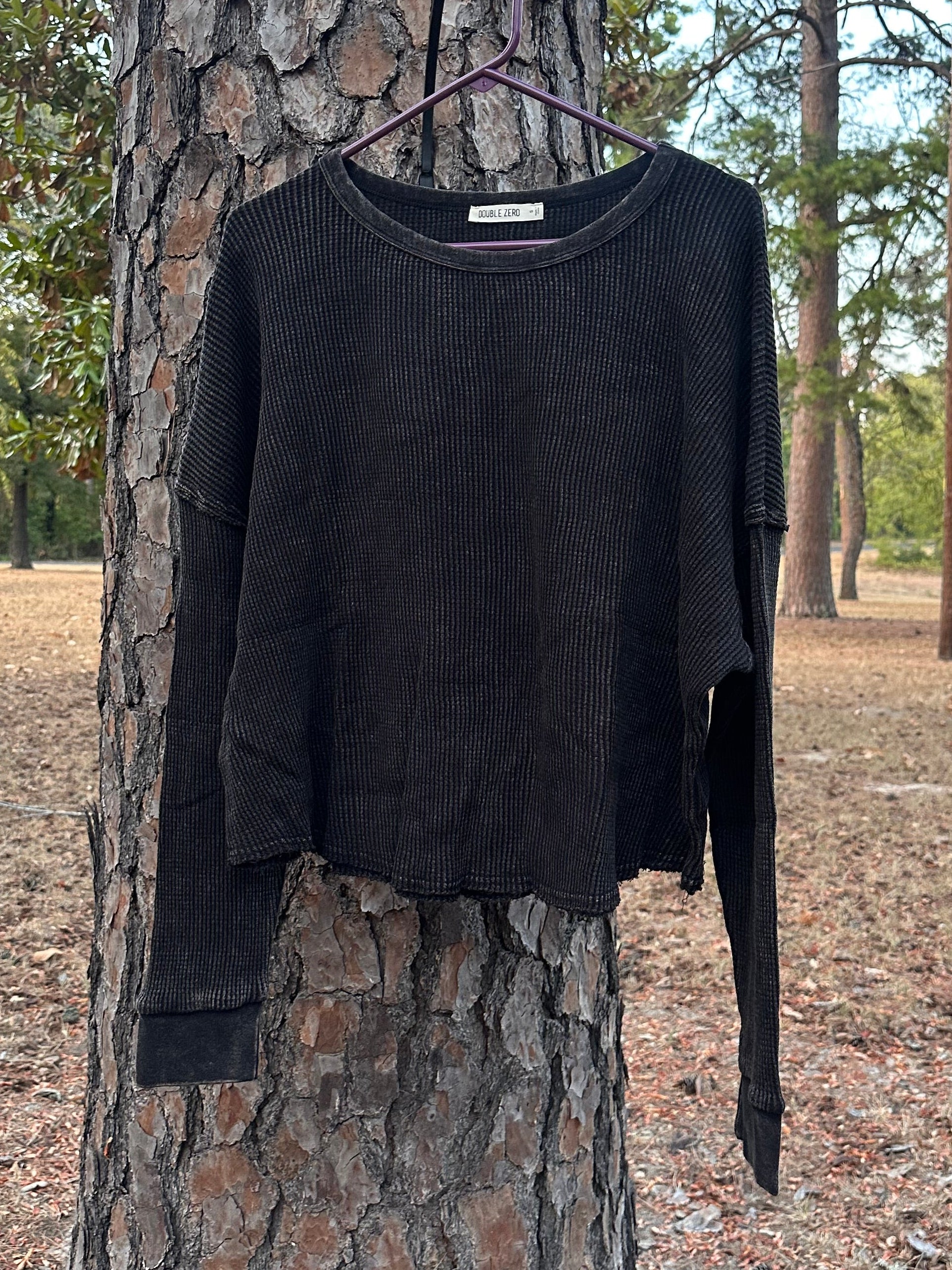 Waffle Knit Cotton Top
