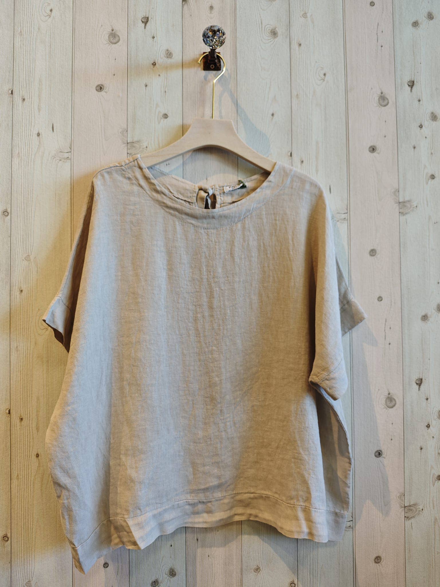 Ref-17831 BOW BLOUSE 100% LINEN