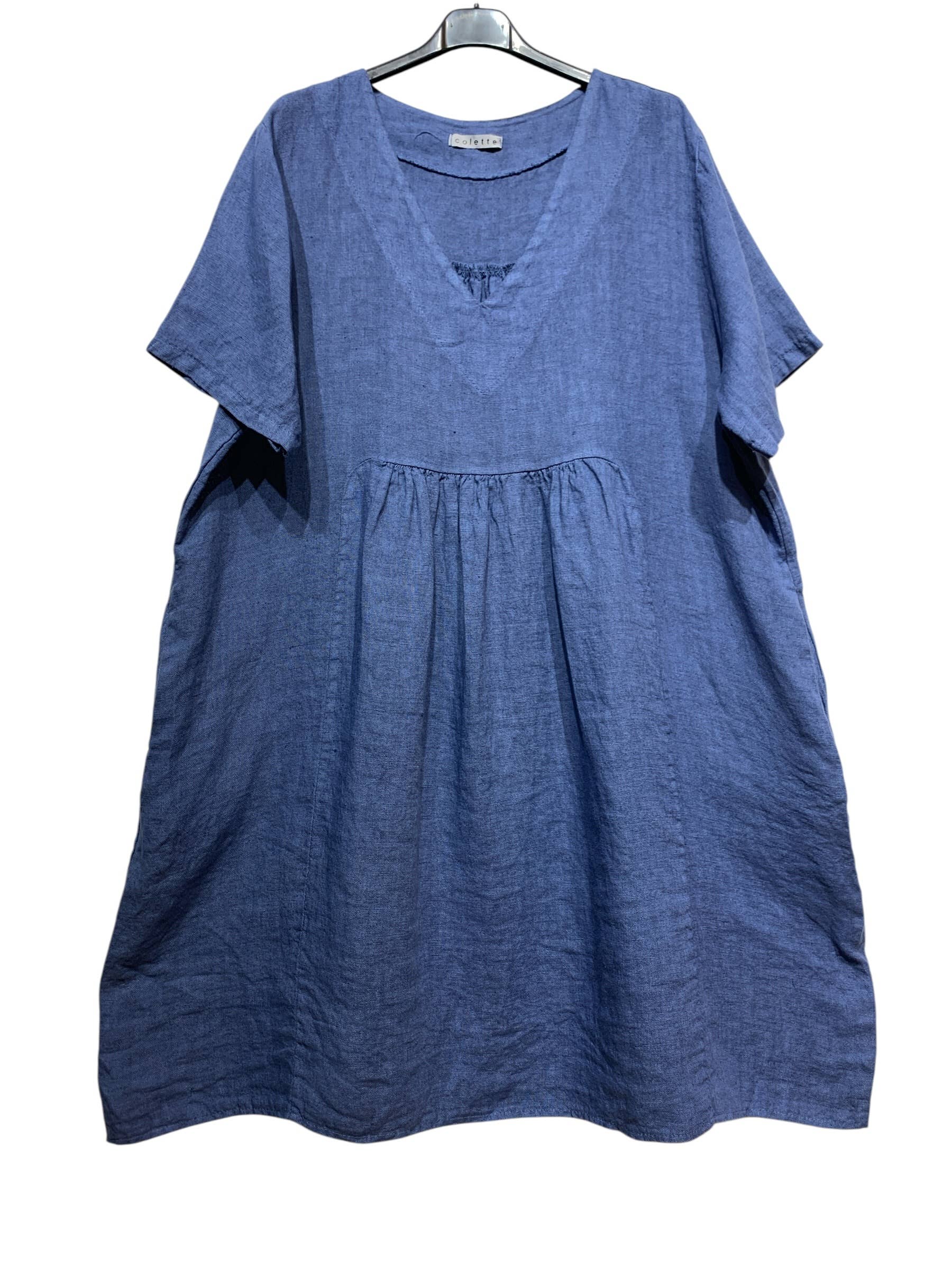 56462 THICK LINEN DRESS