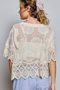 Load image into Gallery viewer, Crochet Trim Neckline Short Sleeve Jacket Top
