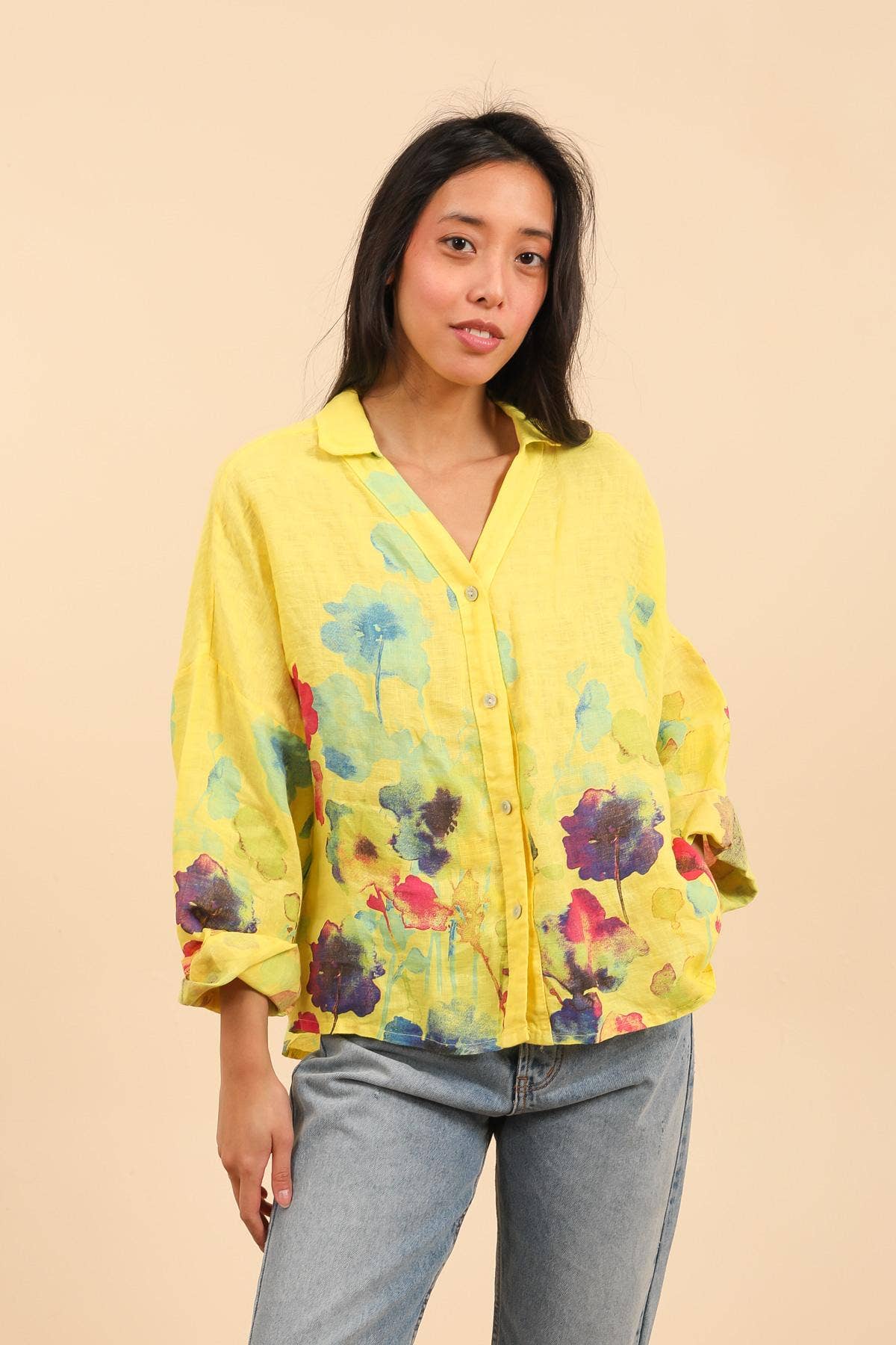 48902 LINEN SHIRT SPRING SUMMER CLOTHING 🌹 🌸