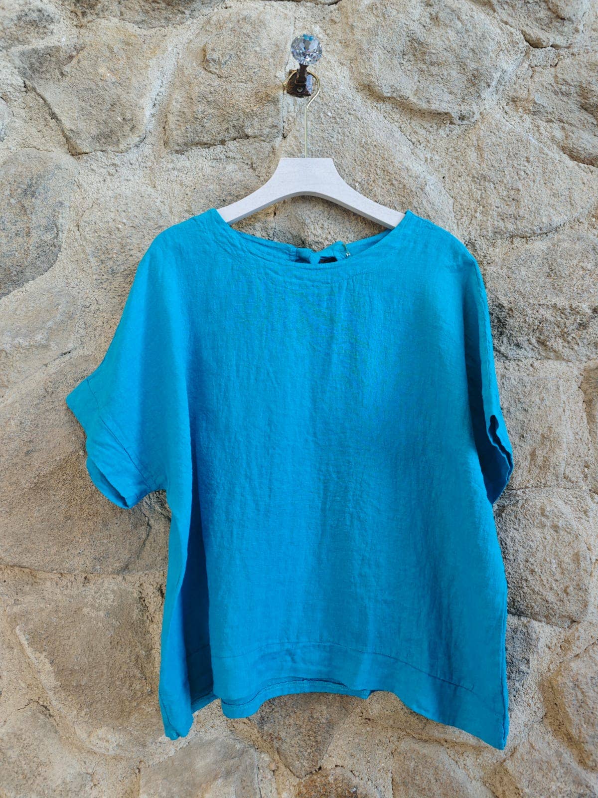 Ref-17831 BOW BLOUSE 100% LINEN