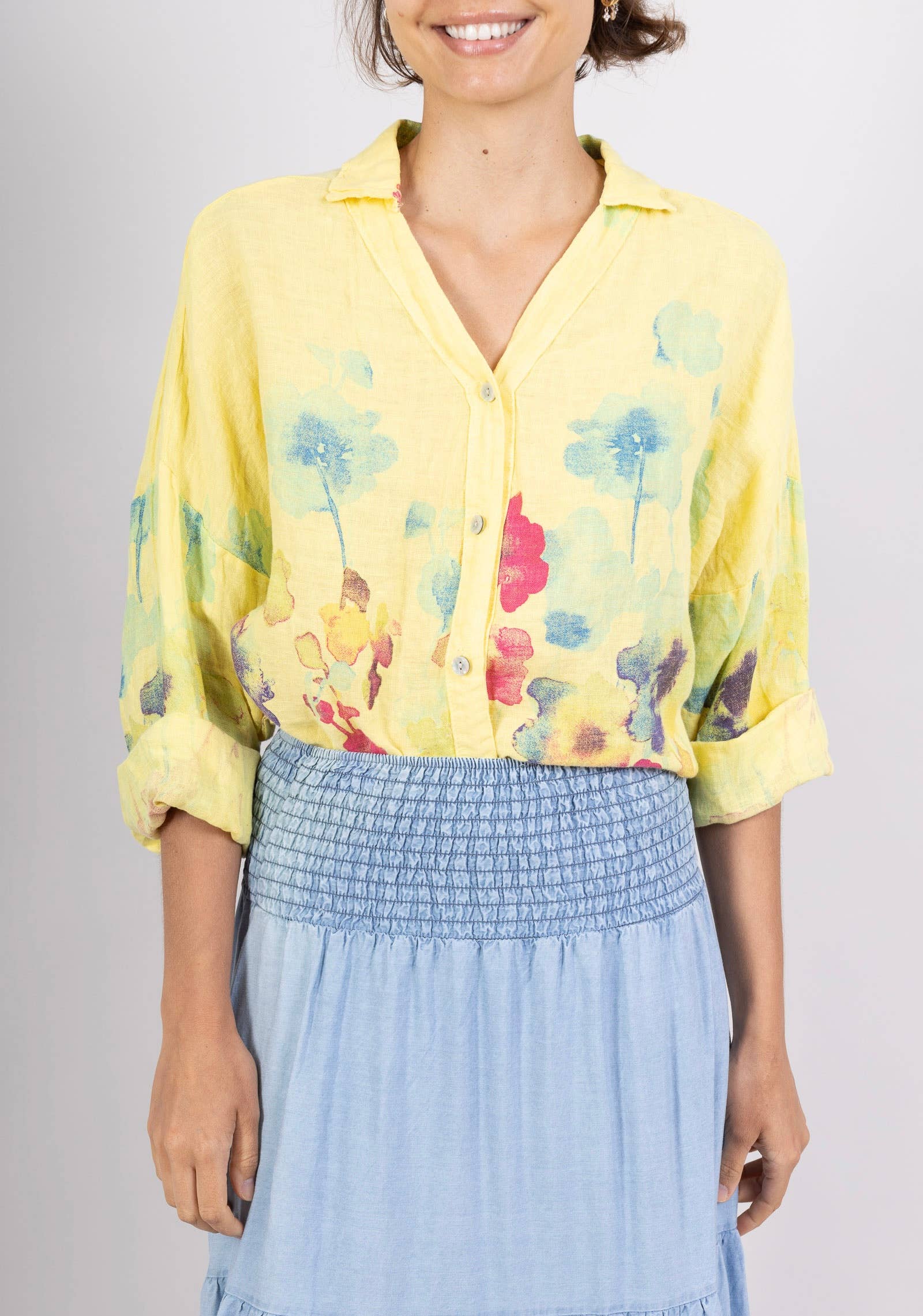 48902 LINEN SHIRT SPRING SUMMER CLOTHING 🌹 🌸