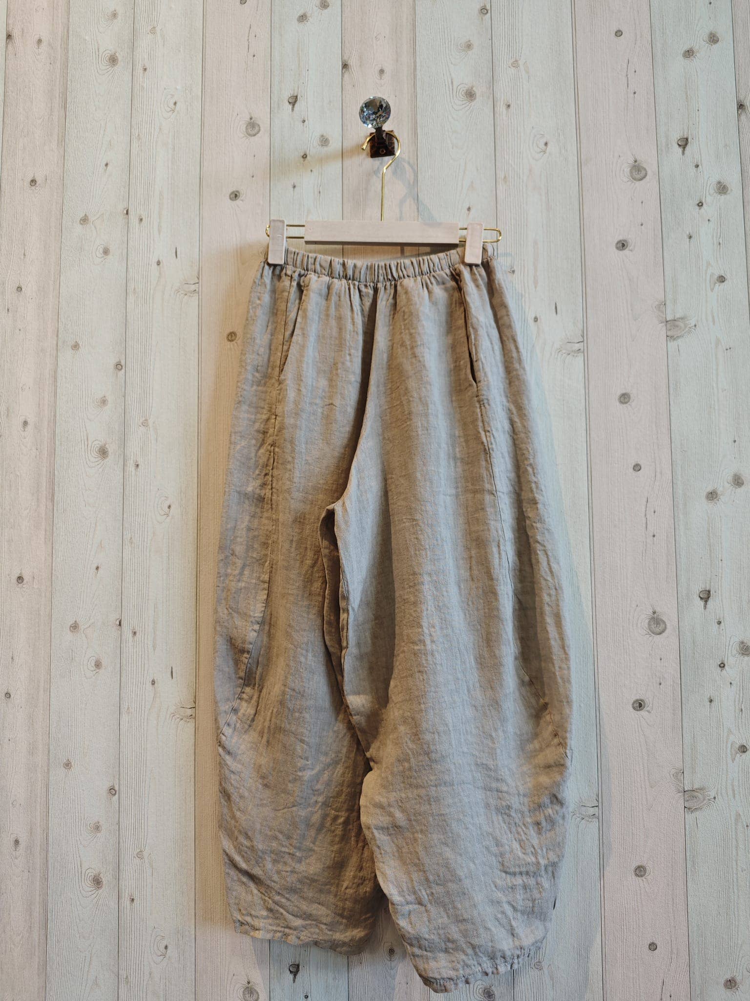 Ref-41482 BALLOON-STYLE PANTS 100% LINEN