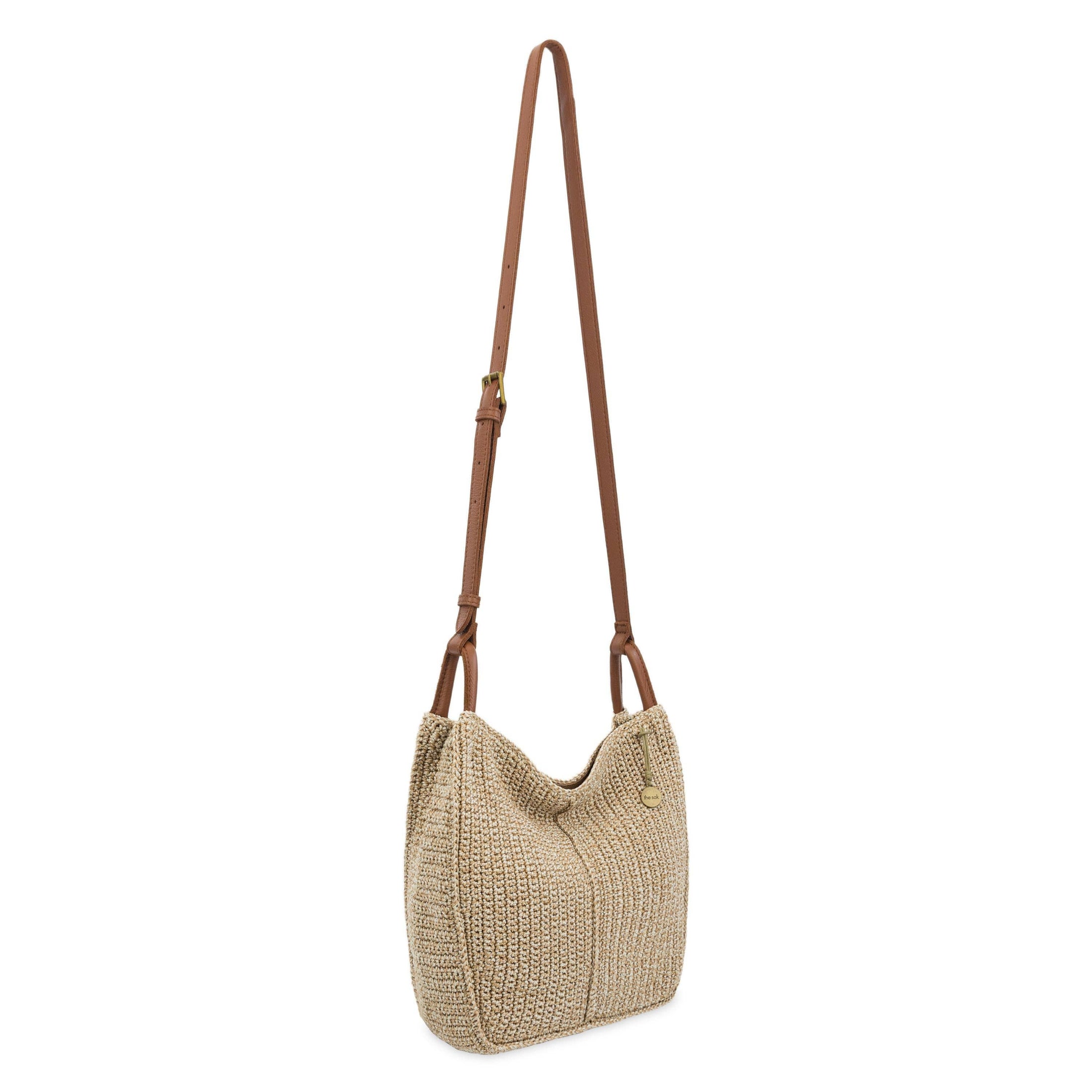 Los Feliz Crossbody - Leather - Neutral Suede Block