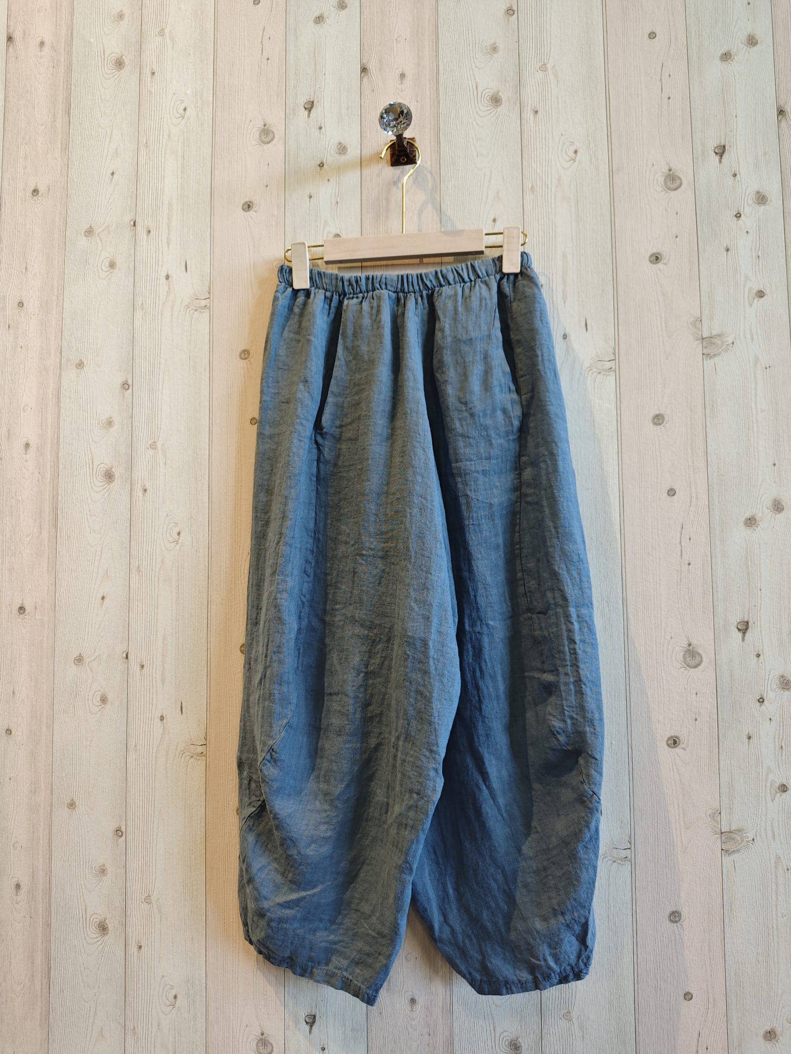 Ref-41482 BALLOON-STYLE PANTS 100% LINEN