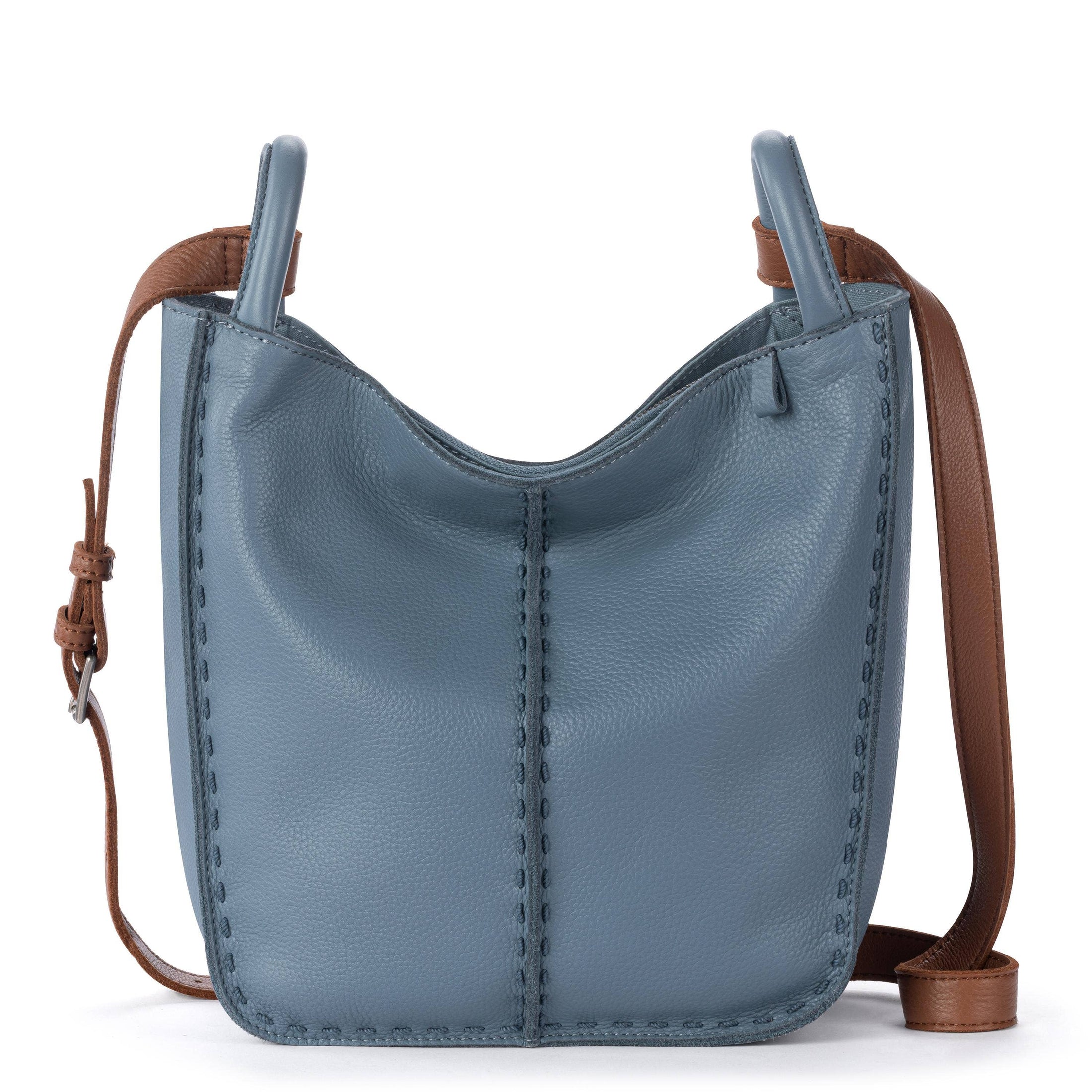 Los Feliz Crossbody - Leather - Neutral Suede Block