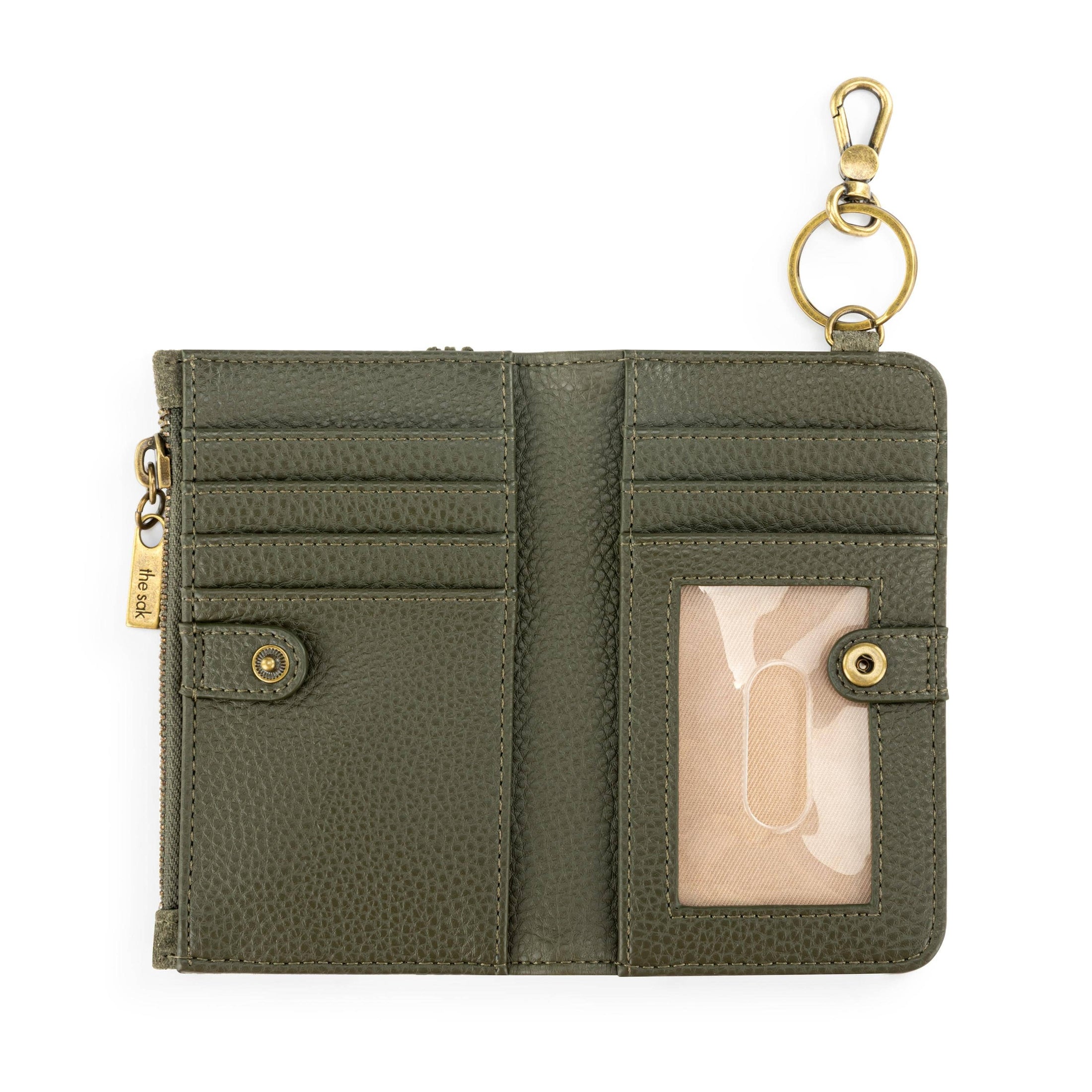 Encino Essential Wallet - Leather - Moss Suede