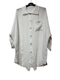 Load image into Gallery viewer, 29122 LINEN OVERSIZED BLOUSE WITH CHEST POCKET
