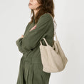 Load image into Gallery viewer, Los Feliz Hobo - Leather - Sand Sparkle Suede
