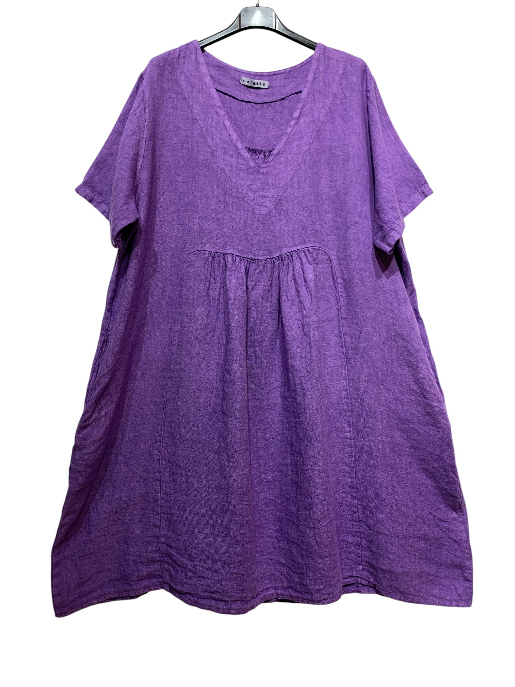 56462 THICK LINEN DRESS