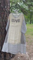 Load and play video in Gallery viewer, LOVE Patchwork Linen Midi Dress
