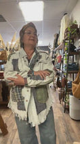 Load and play video in Gallery viewer, Patchwork Denim Shacket
