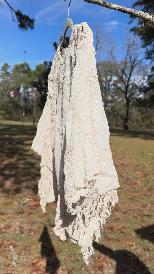 Crochet + Embroidery Boho Top