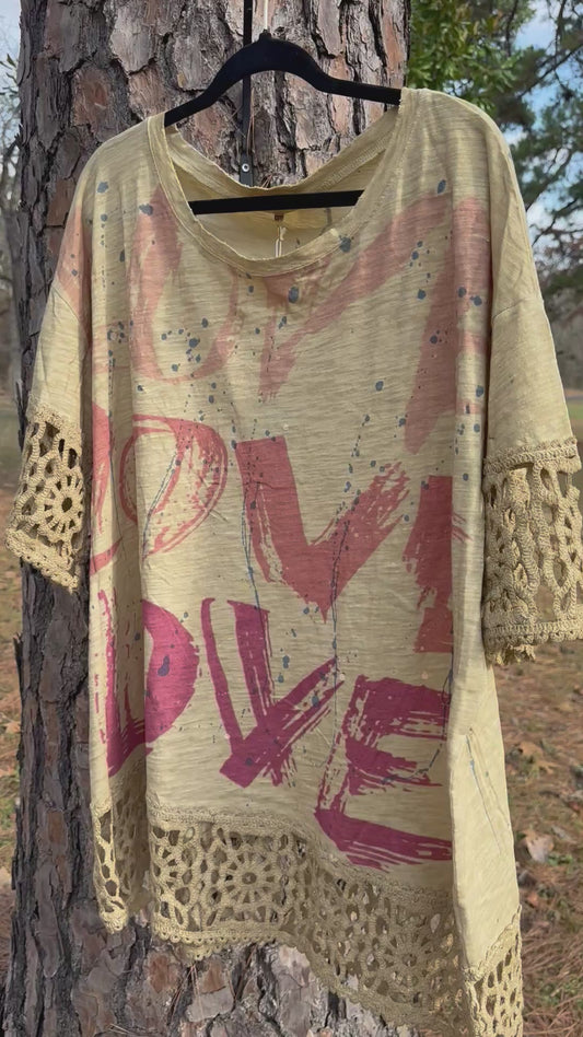 LOVE crochet top by A Rare Bird